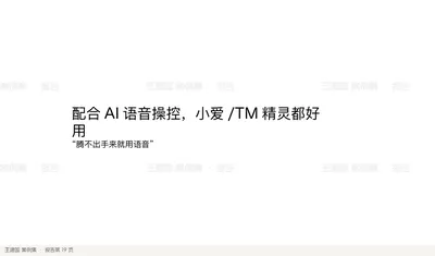 配合AI 语音操控，小爱/TM 精灵都好