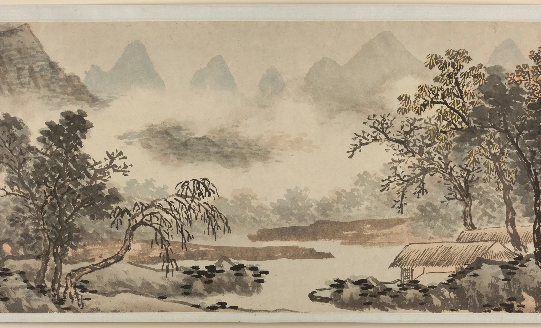 沈周《溪云欲雨图》|明代,1504年(局部)