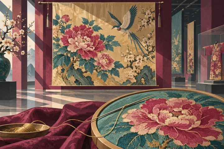 以丝造境——清华大学艺术博物馆藏织绣书画展